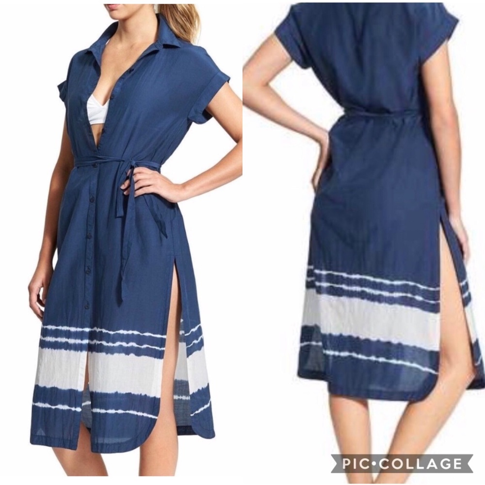 Athleta Silk Maxi Shirt Dress - Picture 1 of 7